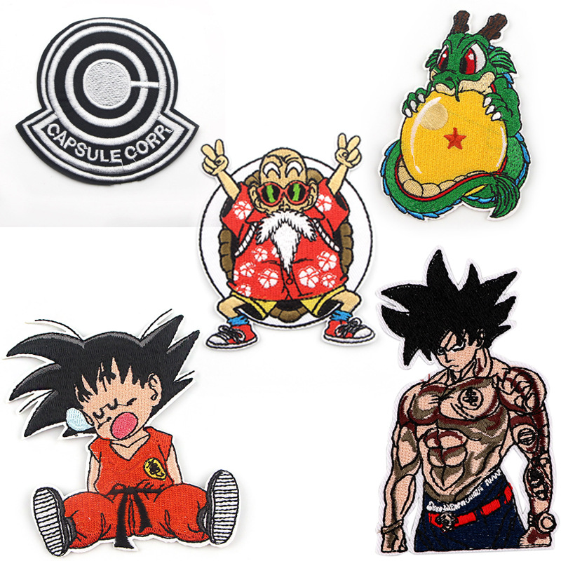 Dragon ball anime embroidered fabric patch 10pcs a set