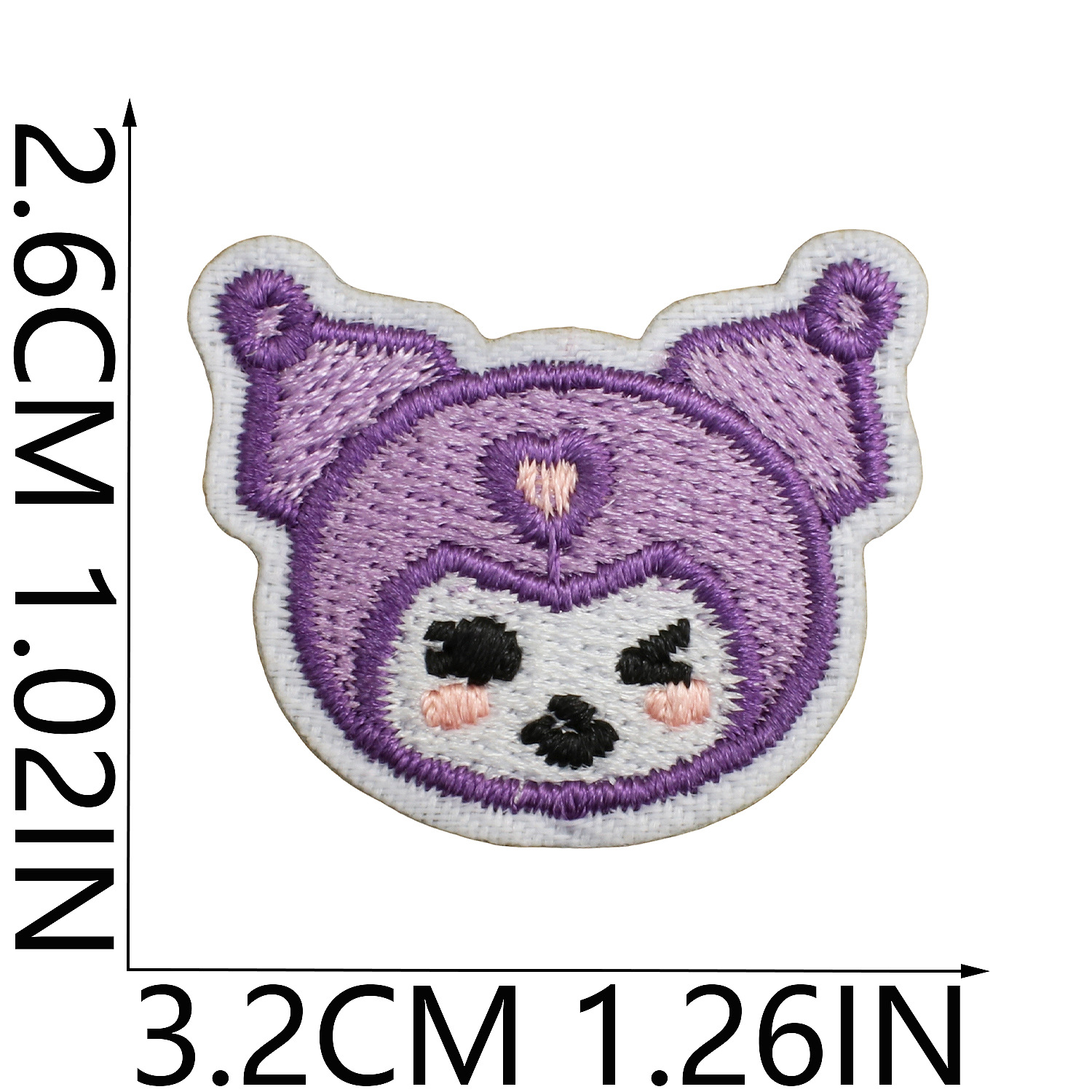 Kuromi anime embroidered fabric patch 10pcs a set