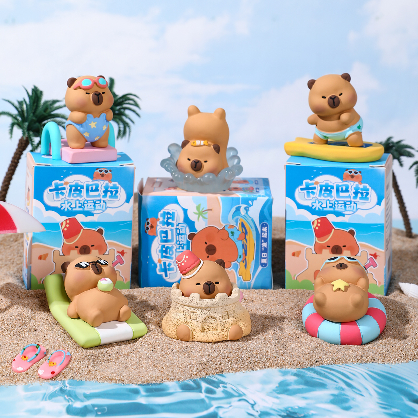 Capybara anime figure 4.5*5cm 6pcs a set
