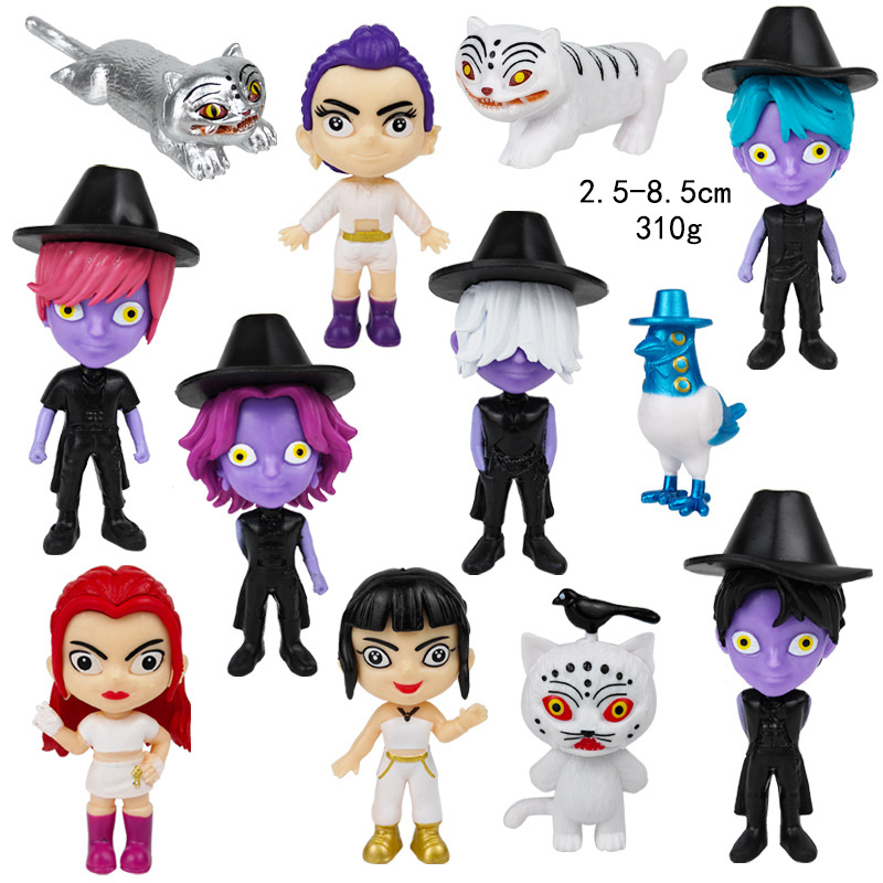 Kpop demon hunters anime figure set