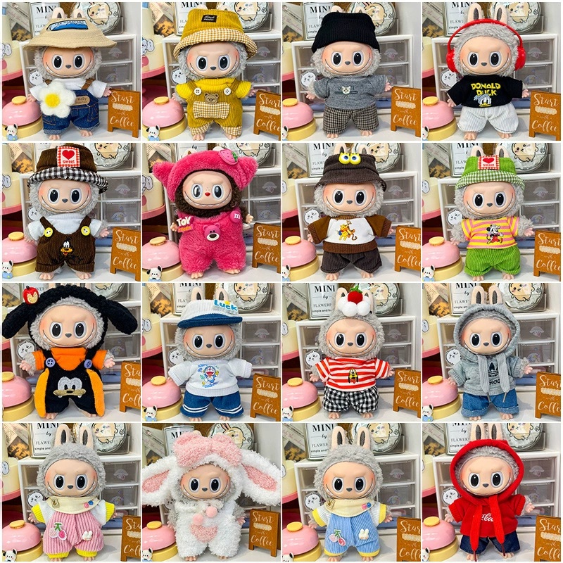 Labubu anime 17cm doll change clothes (only clothes)