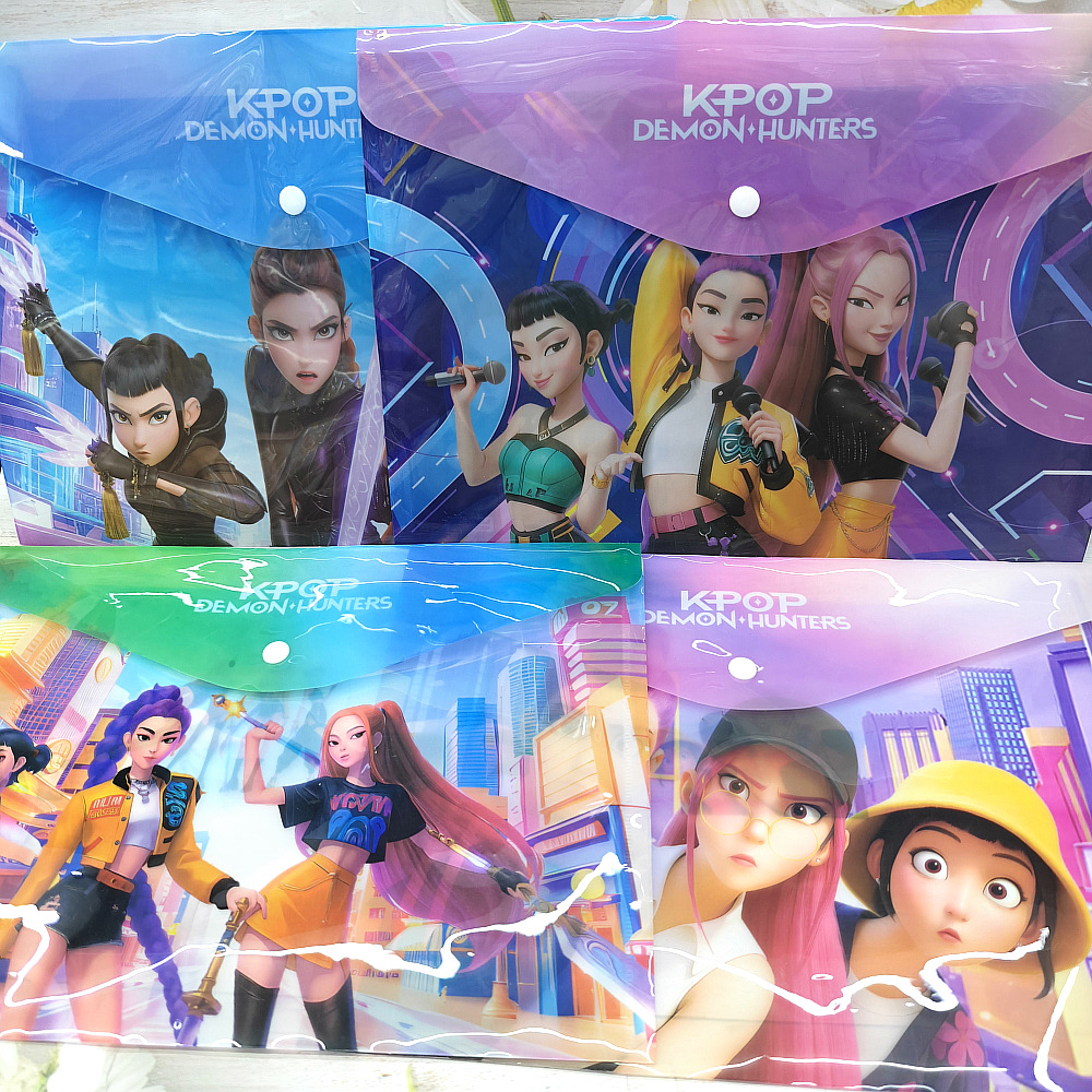 Kpop demon hunters anime  A4 file bag 12 pcs a set