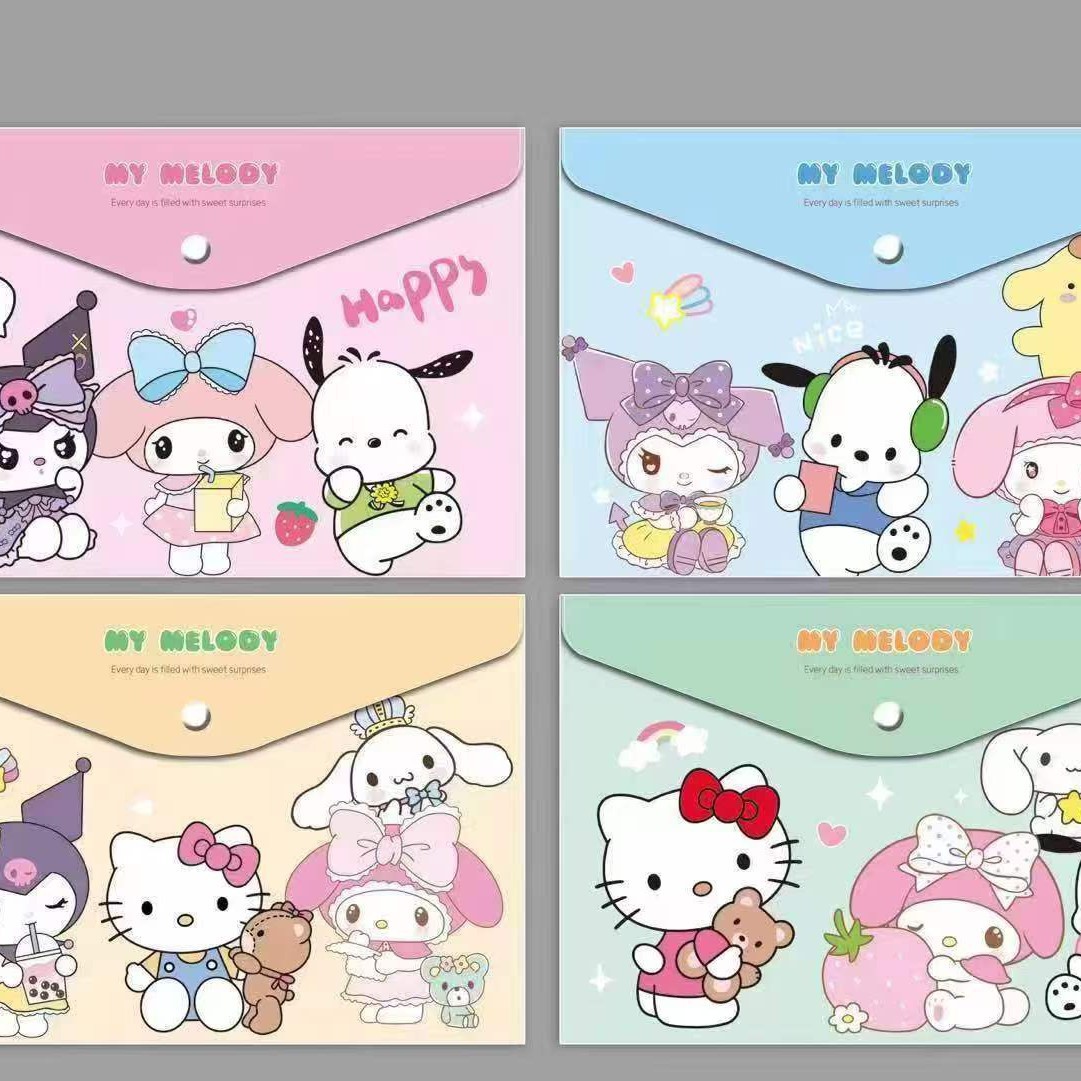 Kuromi anime A4 file bag 12 pcs a set