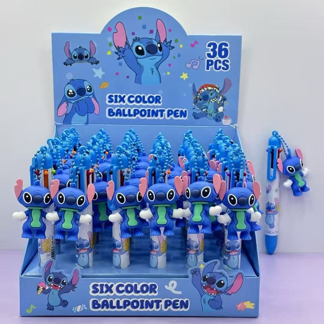 stitch anime six color ballpoint pen 36pcs a set