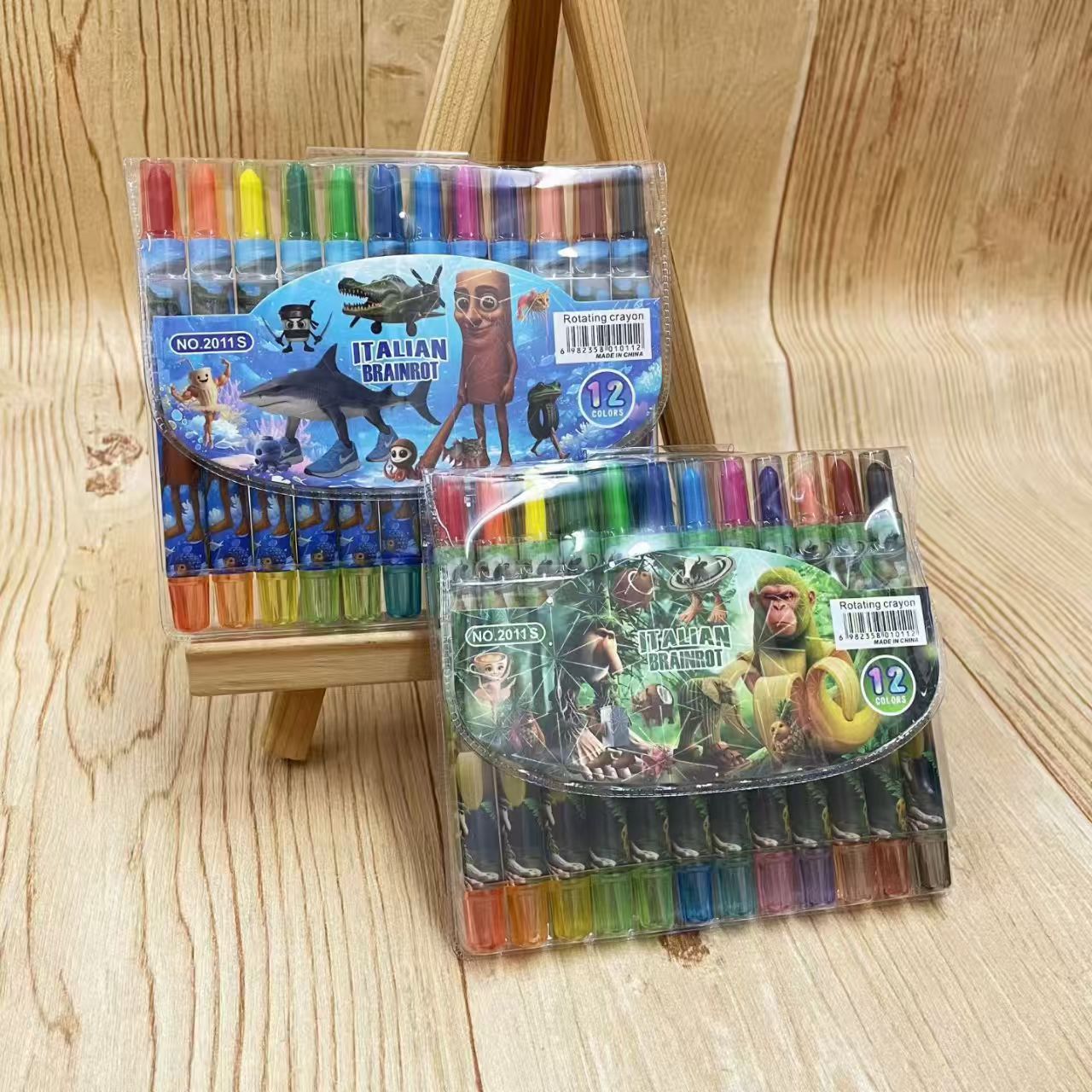 tungtungsahur anime crayon 12 colors 5pcs a set