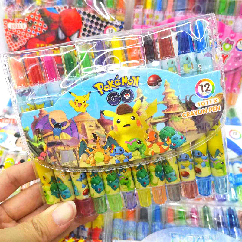 Pokemon anime crayon 12 colors 5pcs a set