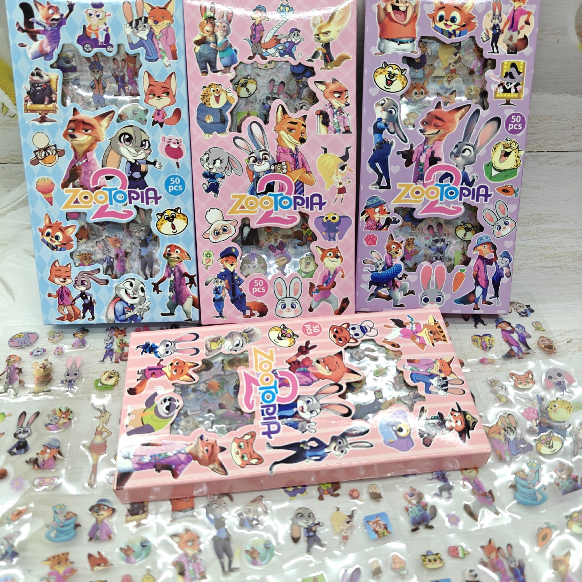 Zootopia anime stickers 50pcs 12 pcs a set