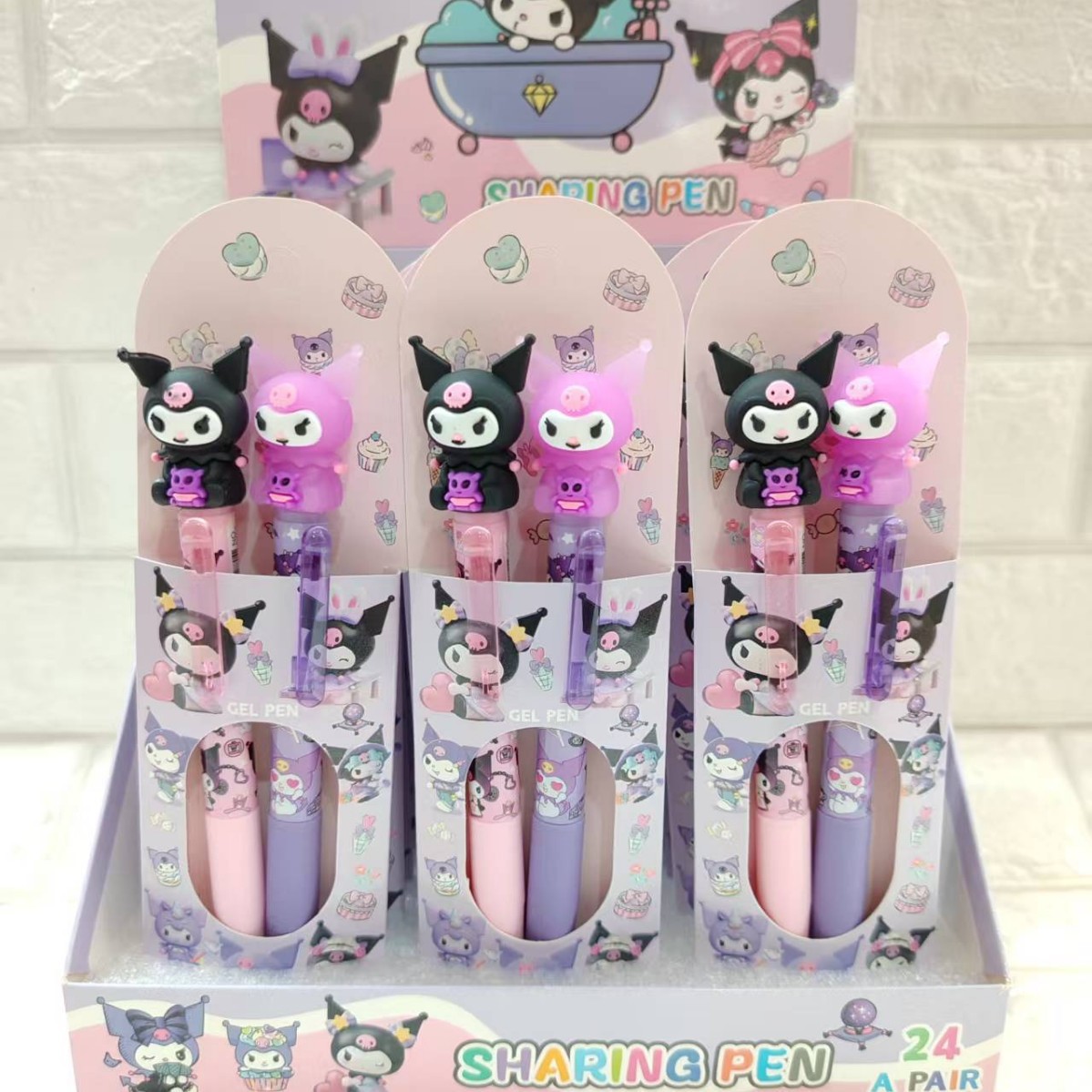 Kuromi anime neutral pen 24pcs a set