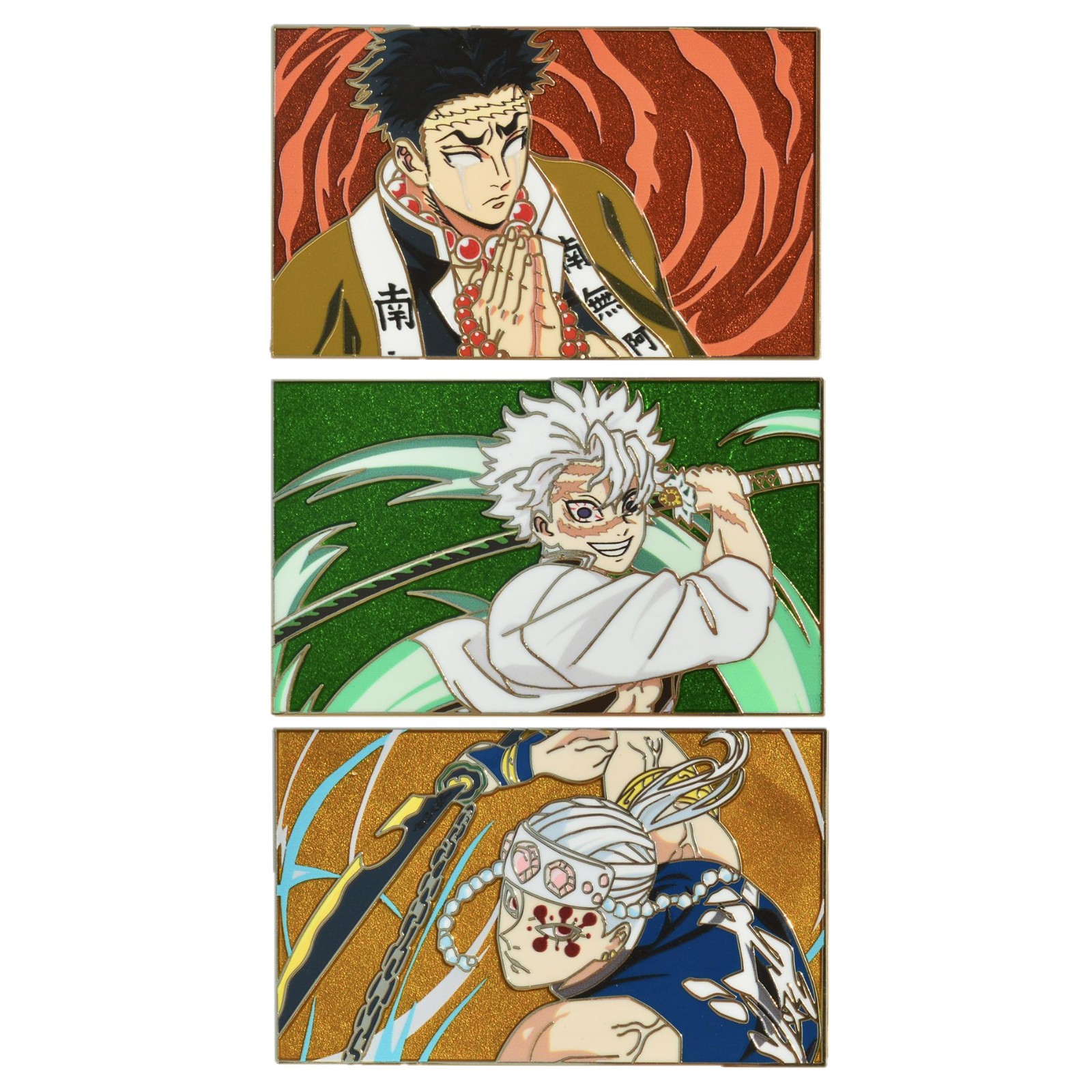 Demon slayer kimets anime pin 3pcs a set