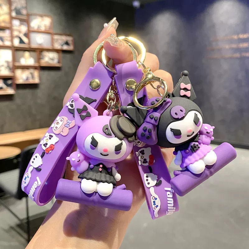 Kuromi anime keychain