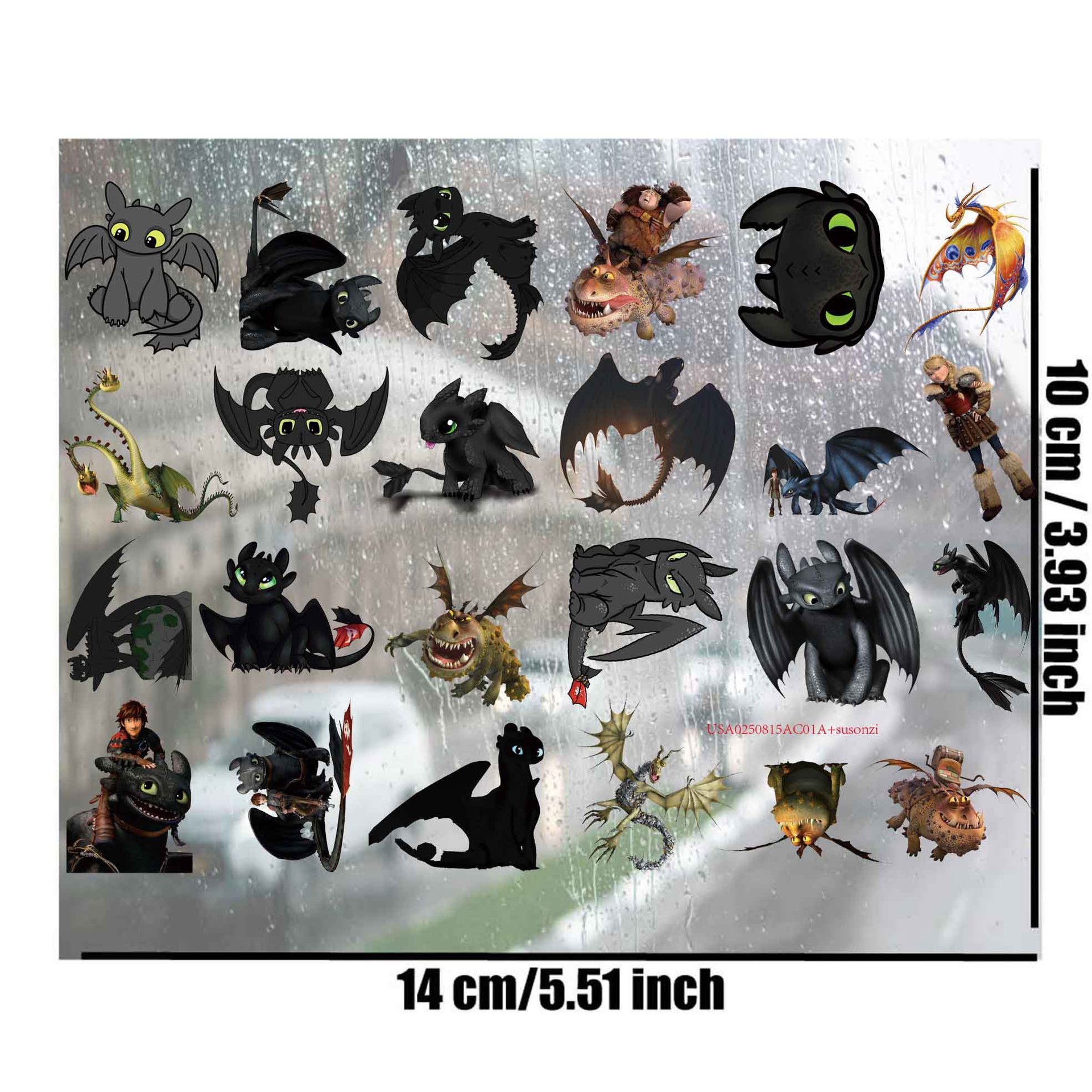 How to Train Your Dragon anime 3D waterproof sticker