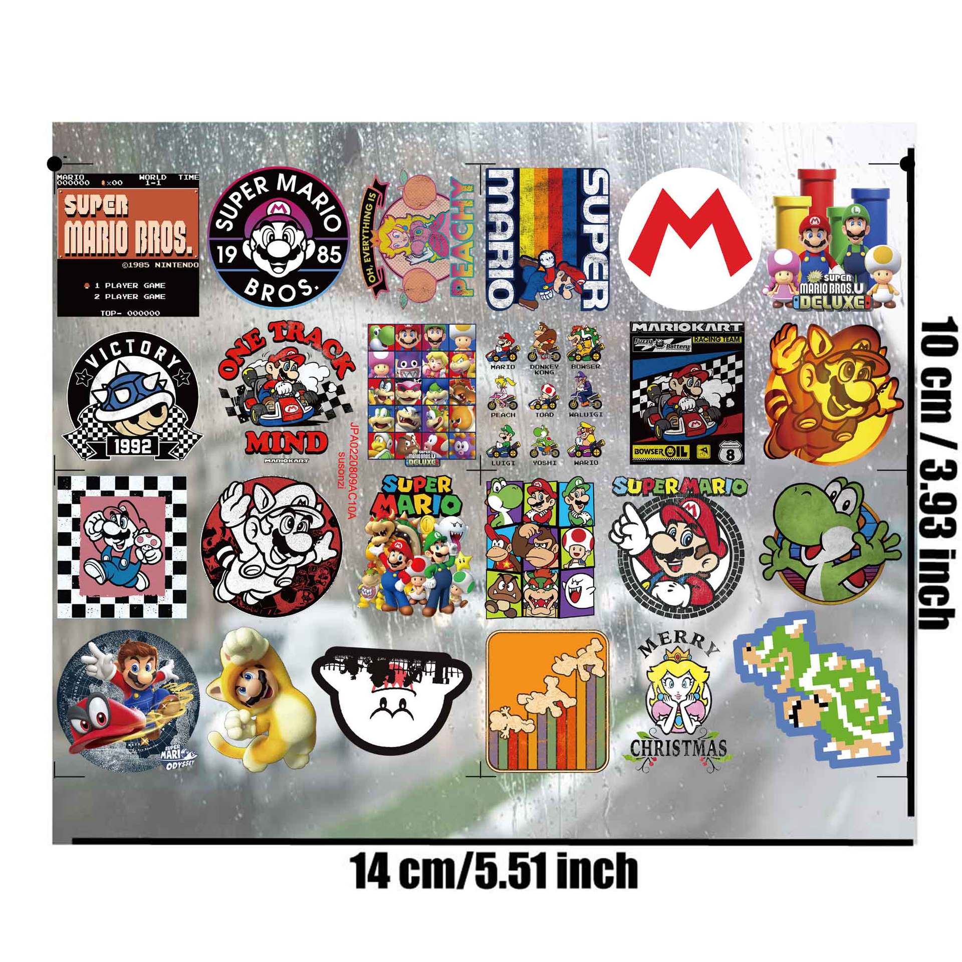Super Mario anime 3D waterproof sticker