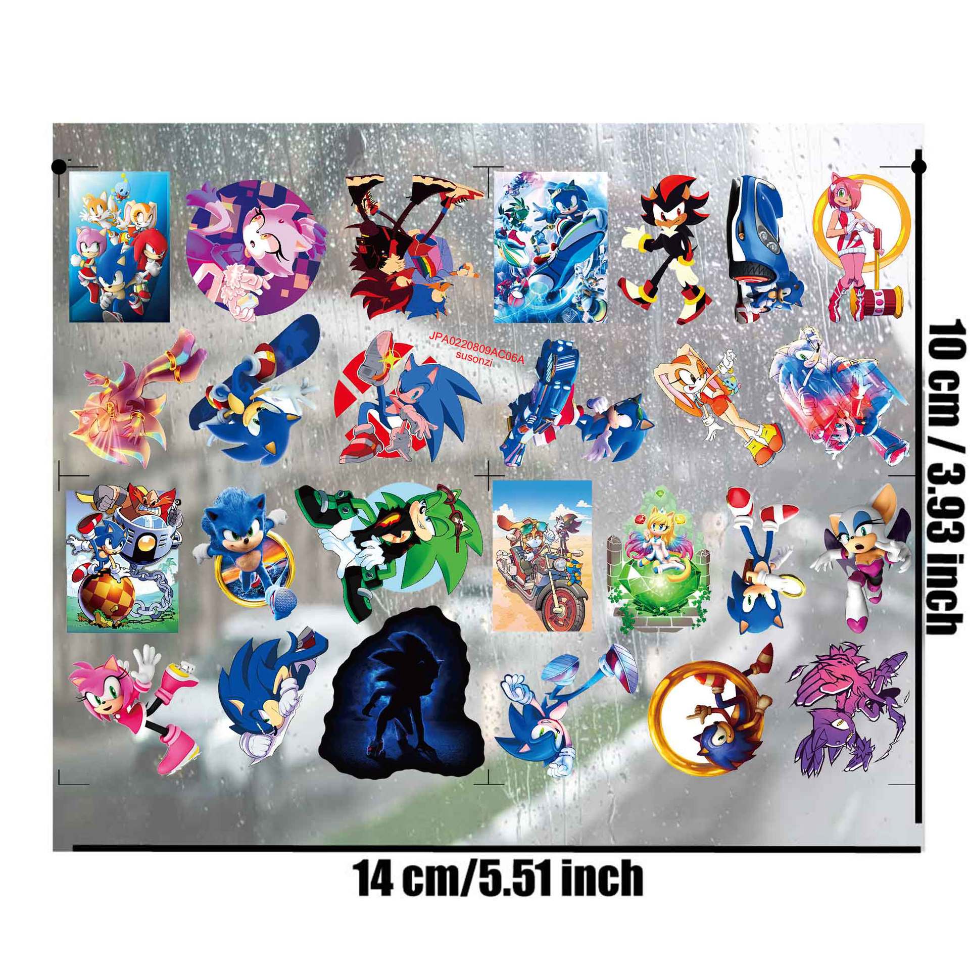 Sonic anime 3D waterproof sticker