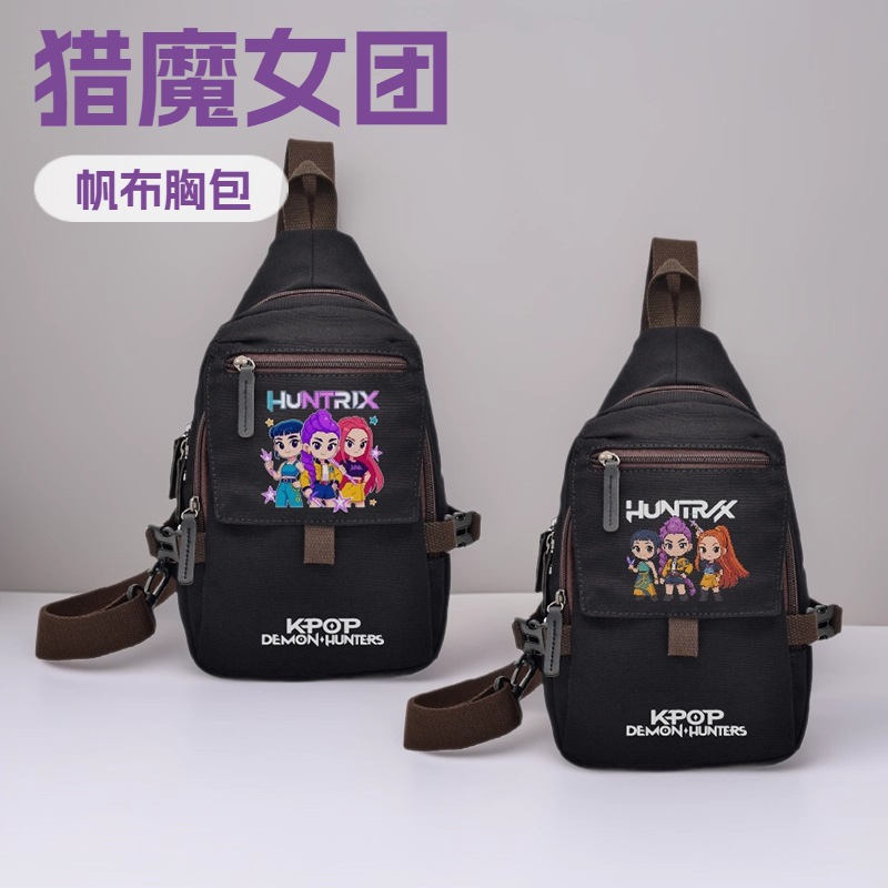 Kpop demon hunters anime messenger bag