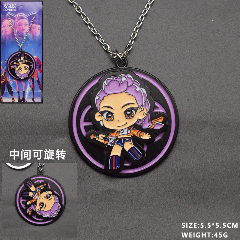 Kpop demon hunters anime necklace