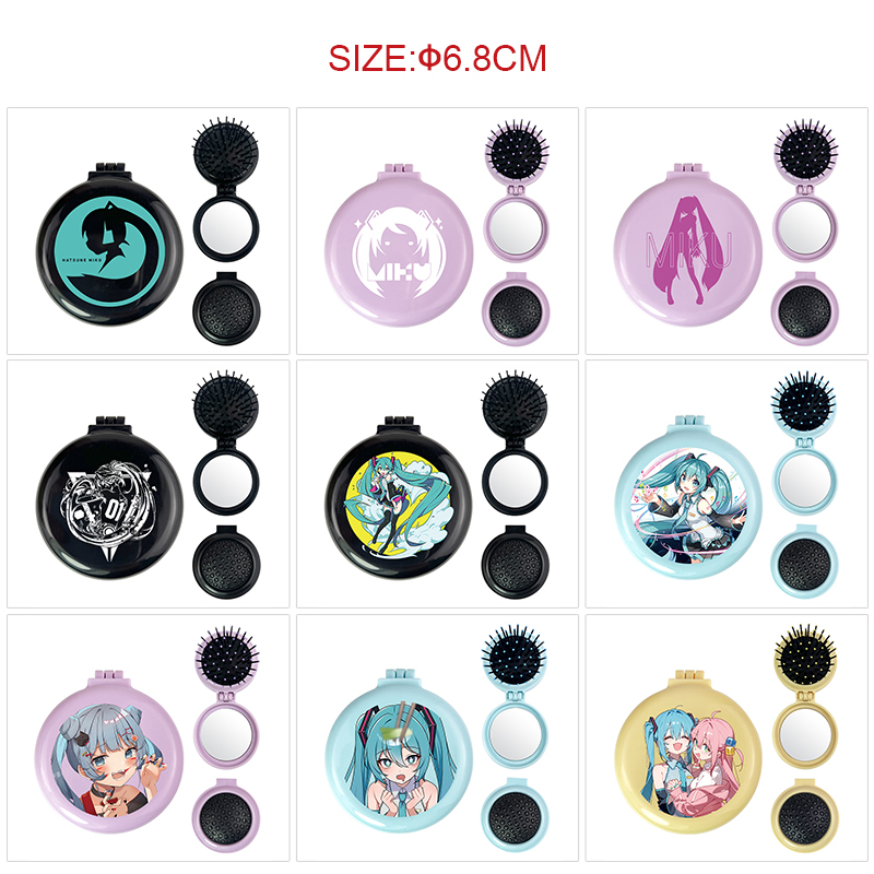 Hatsune Miku anime multi functional small mirror and comb 5 pcs a set