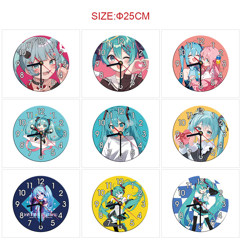 Hatsune Miku anime wall clock
