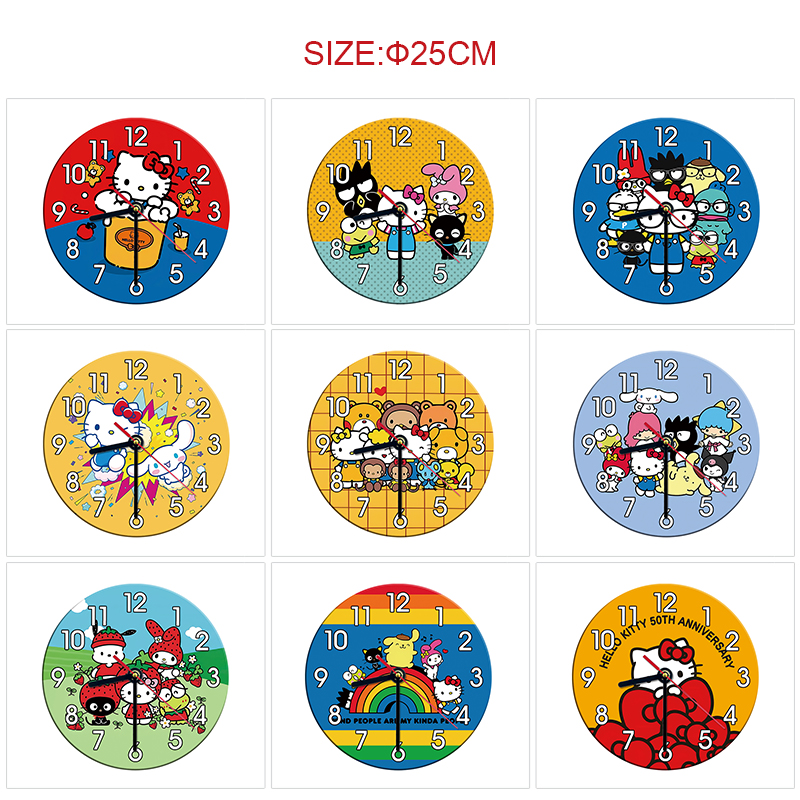 Kuromi anime wall clock