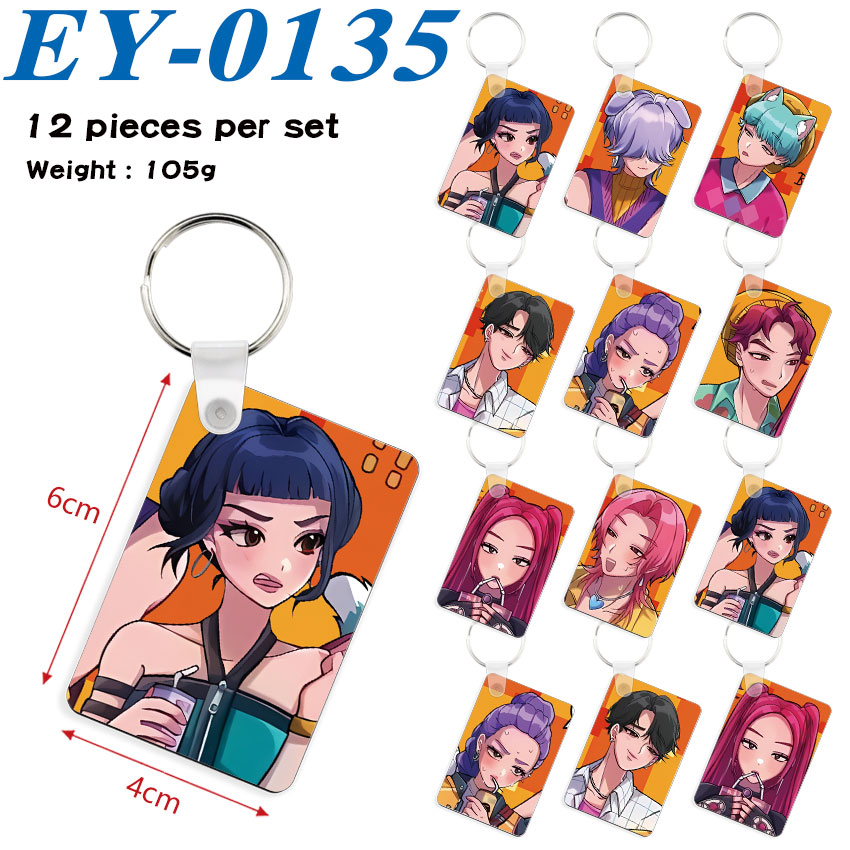 Kpop demon hunters anime keychain 12 pcs a set