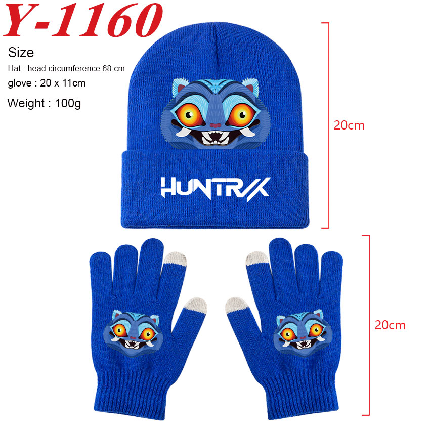 Kpop demon hunters anime hat and glove set