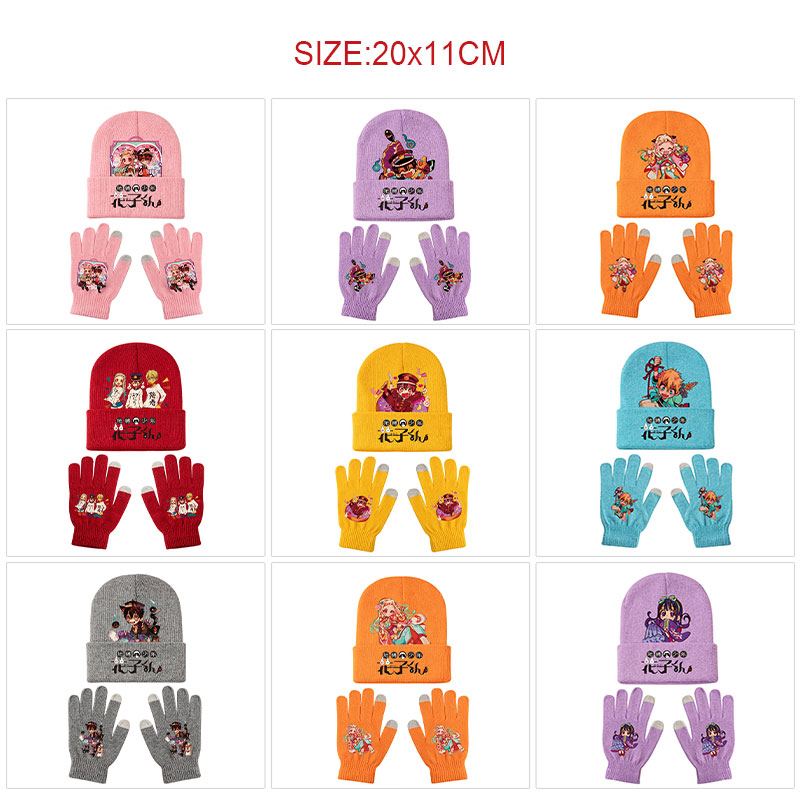 Toilet-bound hanako-kun anime hat and glove set