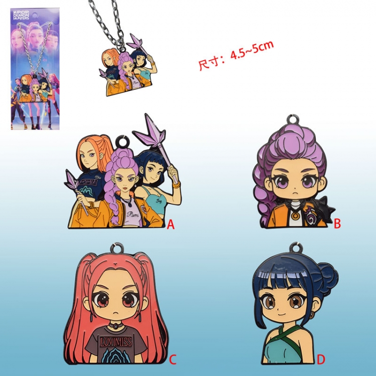 Kpop demon hunters anime necklace