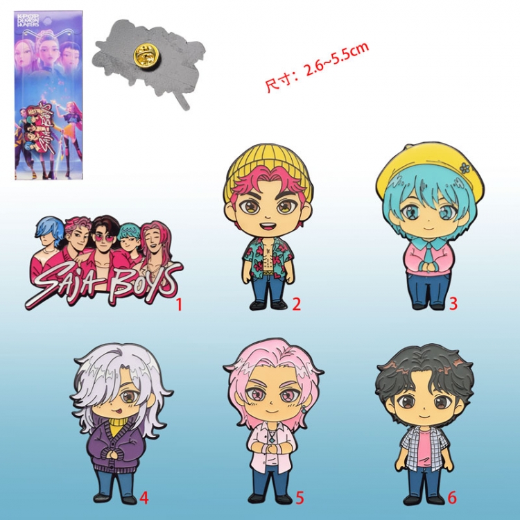 Kpop demon hunters anime pin