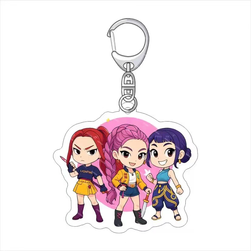 Kpop demon hunters anime keychain