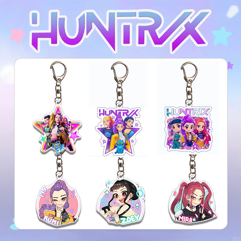 Kpop demon hunters anime keychain