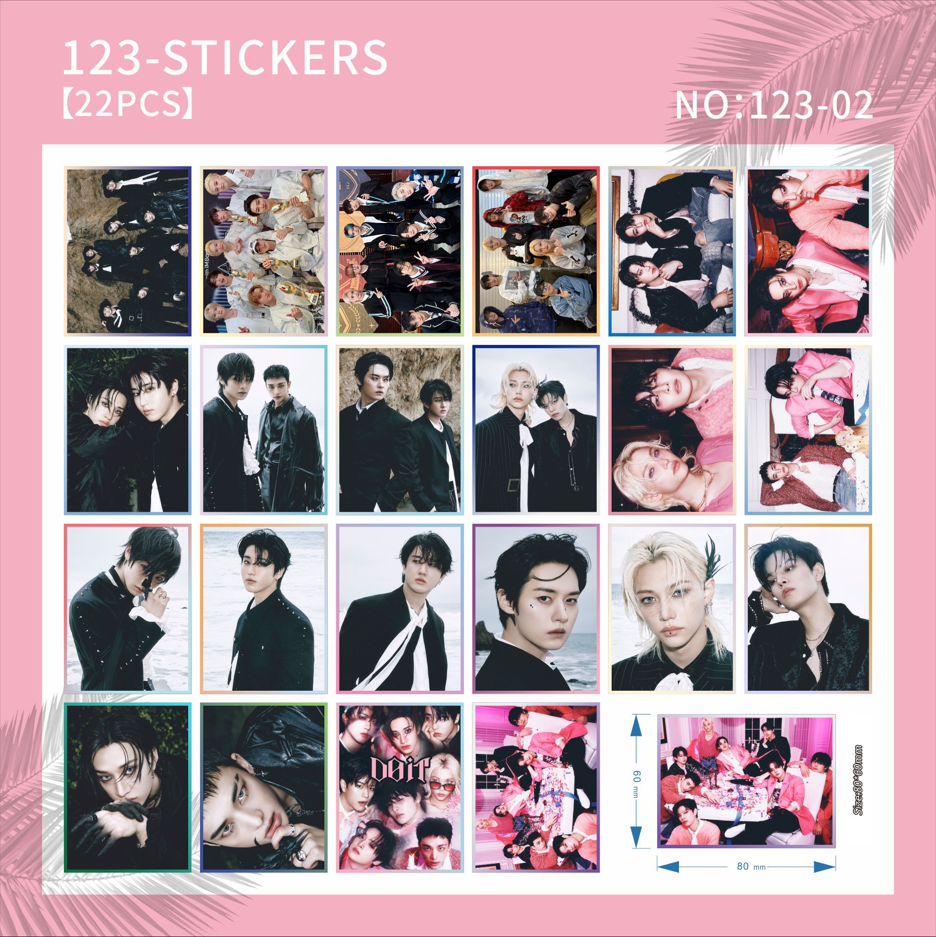 Straykids anime stickers 22pcs a set