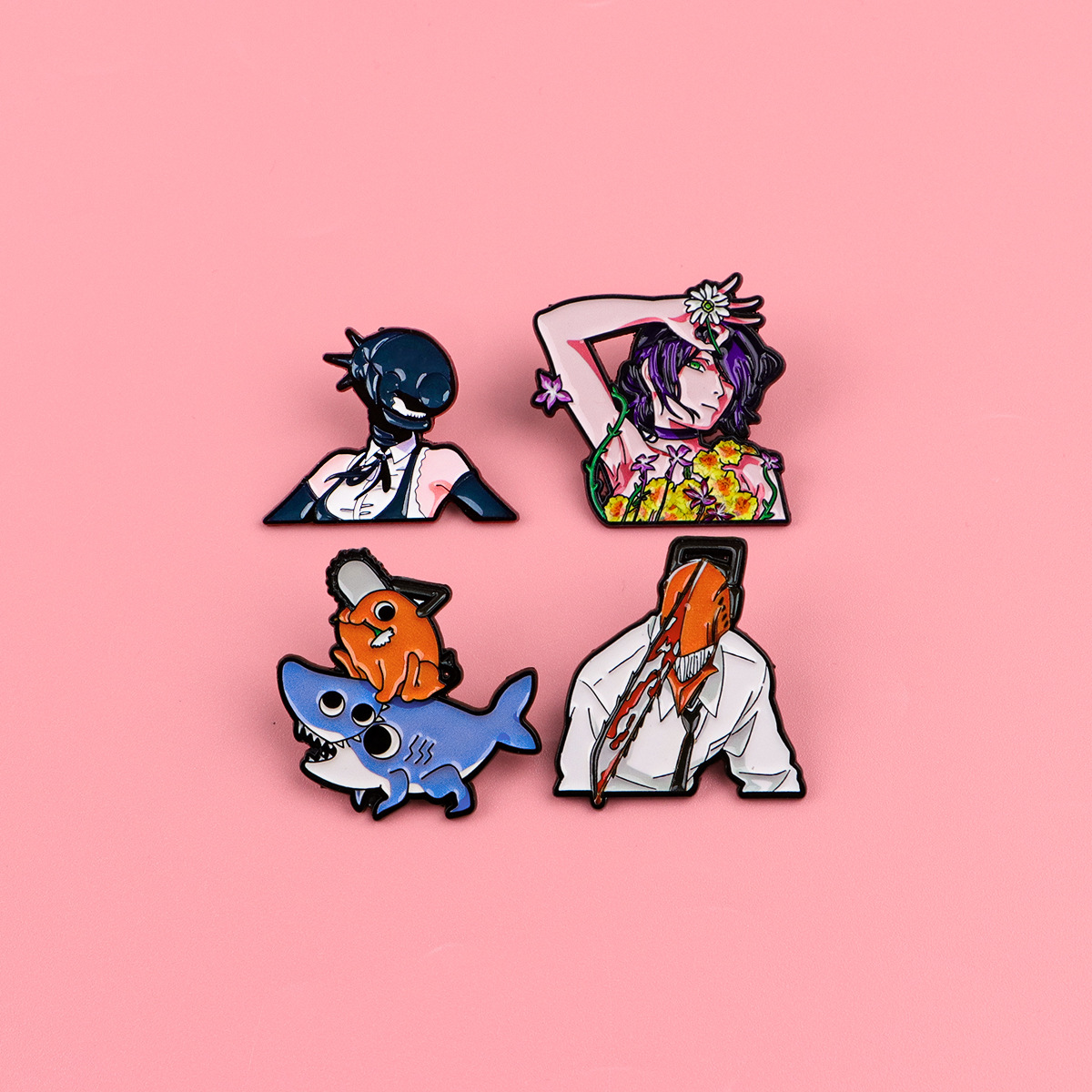 chainsaw man anime pin 5pcs a set