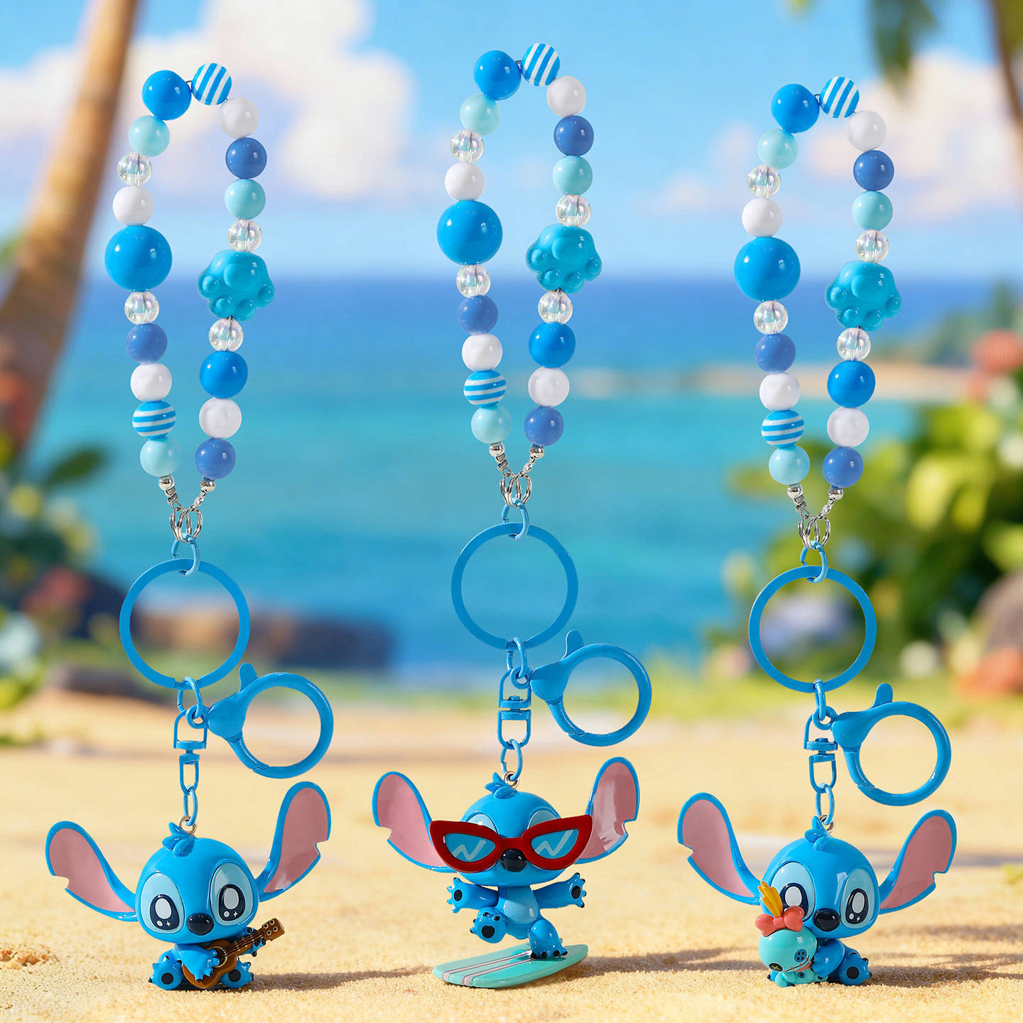 stitch anime keychain