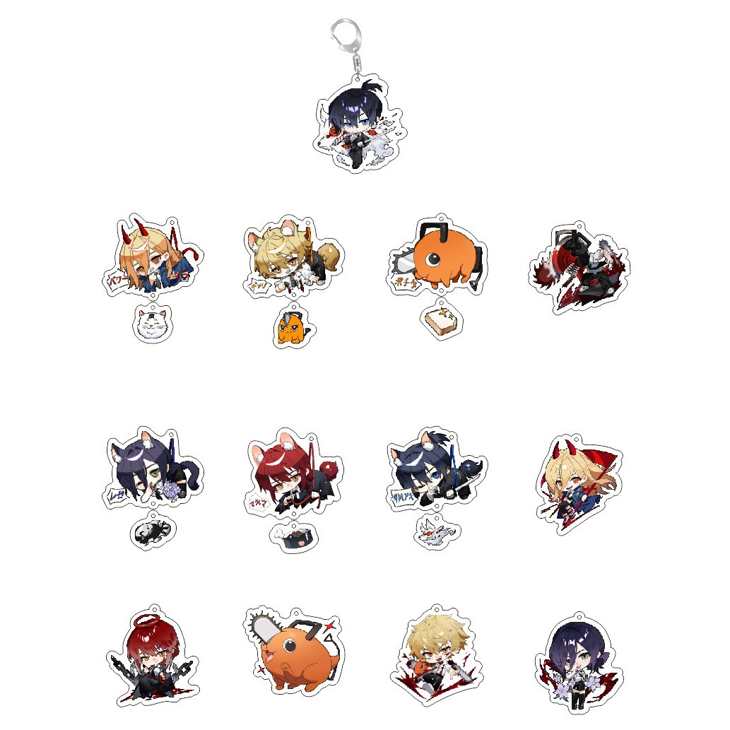 chainsaw man anime keychain