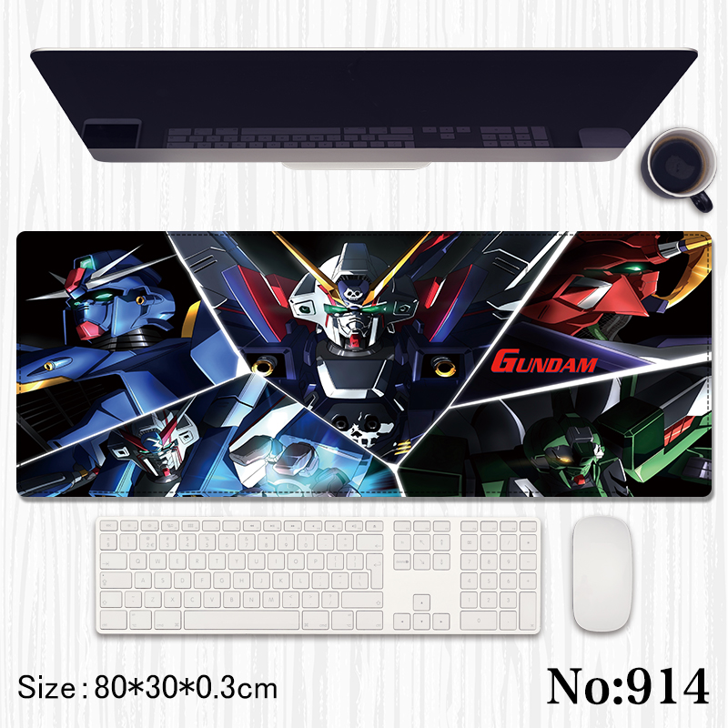 Gundam anime mouse pad 80*30*0.3cm