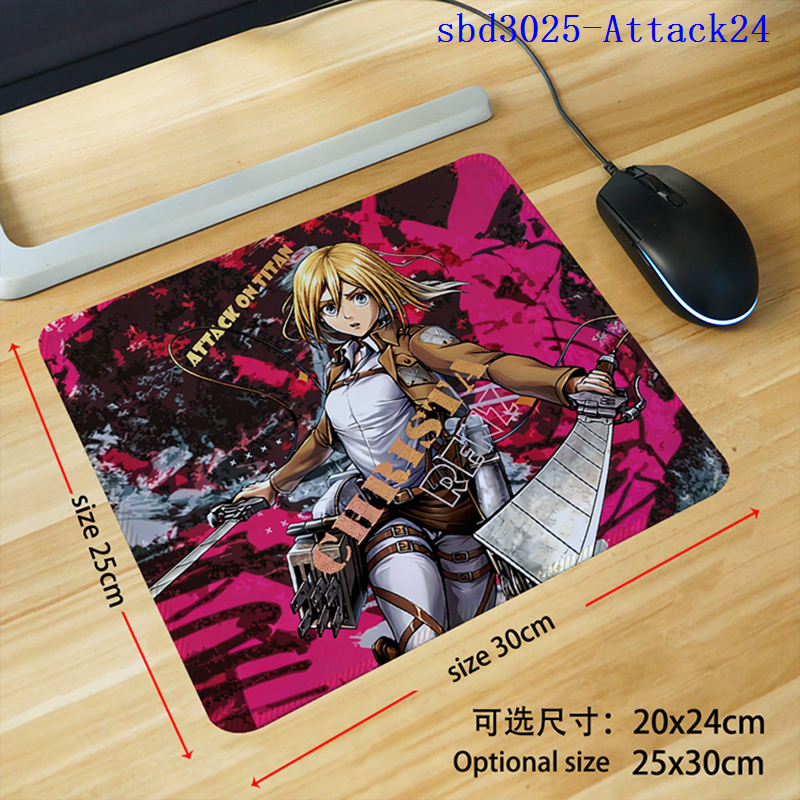 Attack on Titan anime mouse pad 30*25*0.3cm