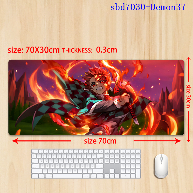 Demon slayer kimets anime mouse pad 70*30*0.3cm