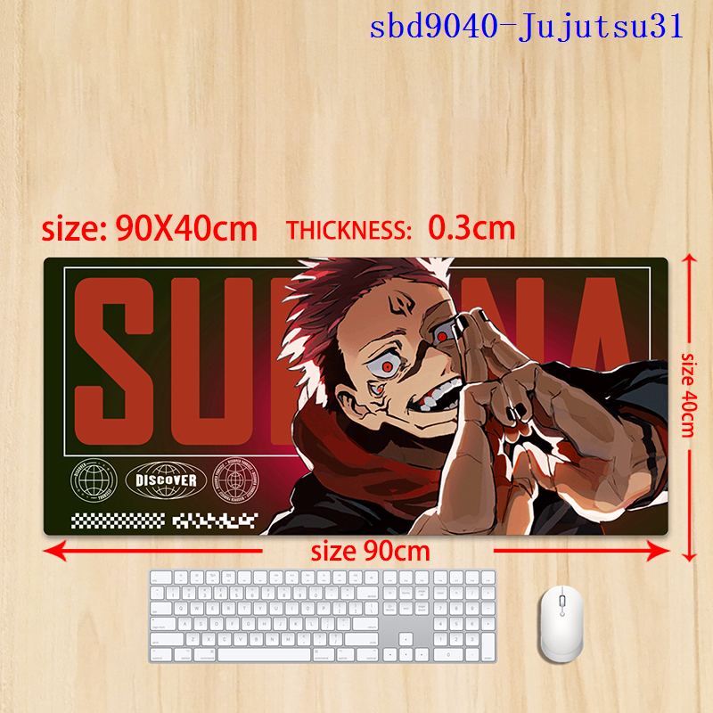 Jujutsu Kaisen anime mouse pad 90*30*0.3cm