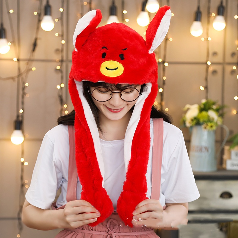 BTS anime plush hat ears move and glow