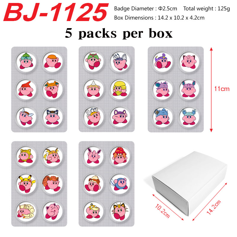 Kirby anime pin set