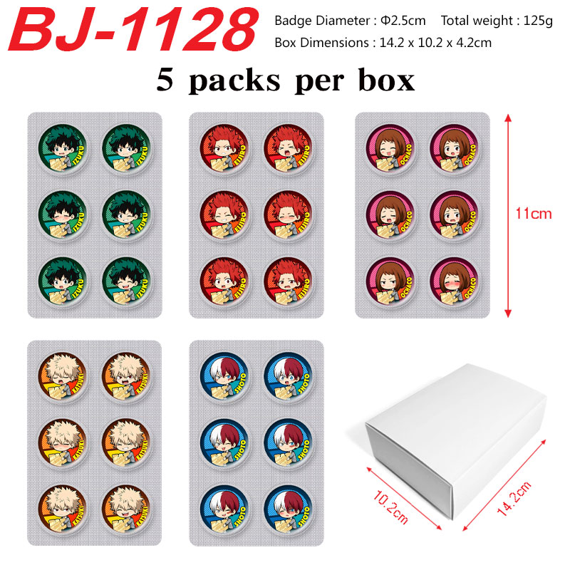 My Hero Academia anime pin set