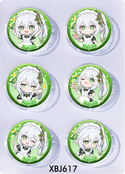 Genshin Impact anime pin 6pcs a set 25mm
