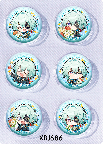 Honkai: Star Rail anime pin 6pcs a set 25mm