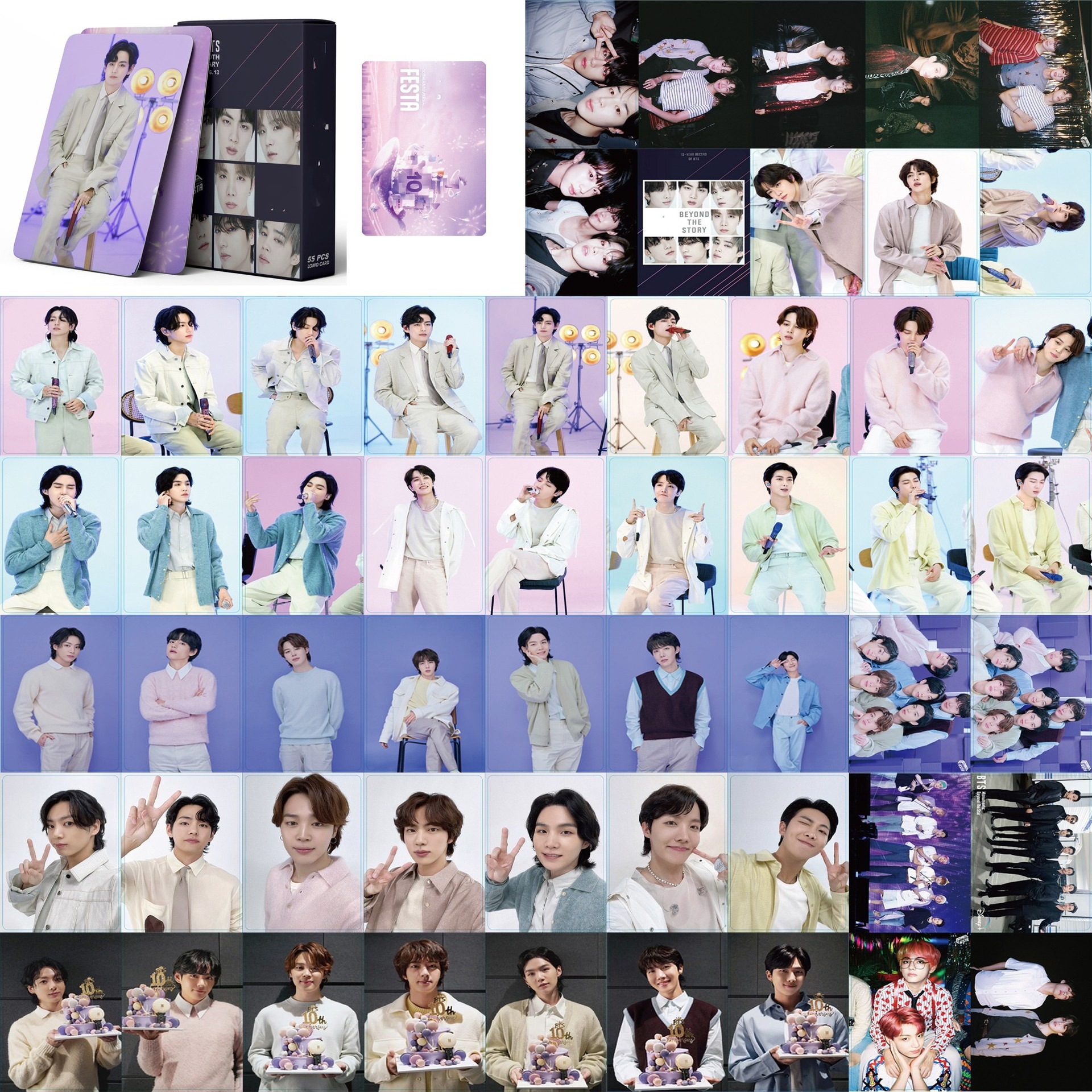 BTS anime lomo cards price for a set of 55pcs