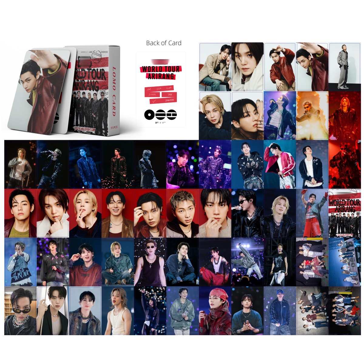 BTS anime lomo cards price for a set of 55pcs