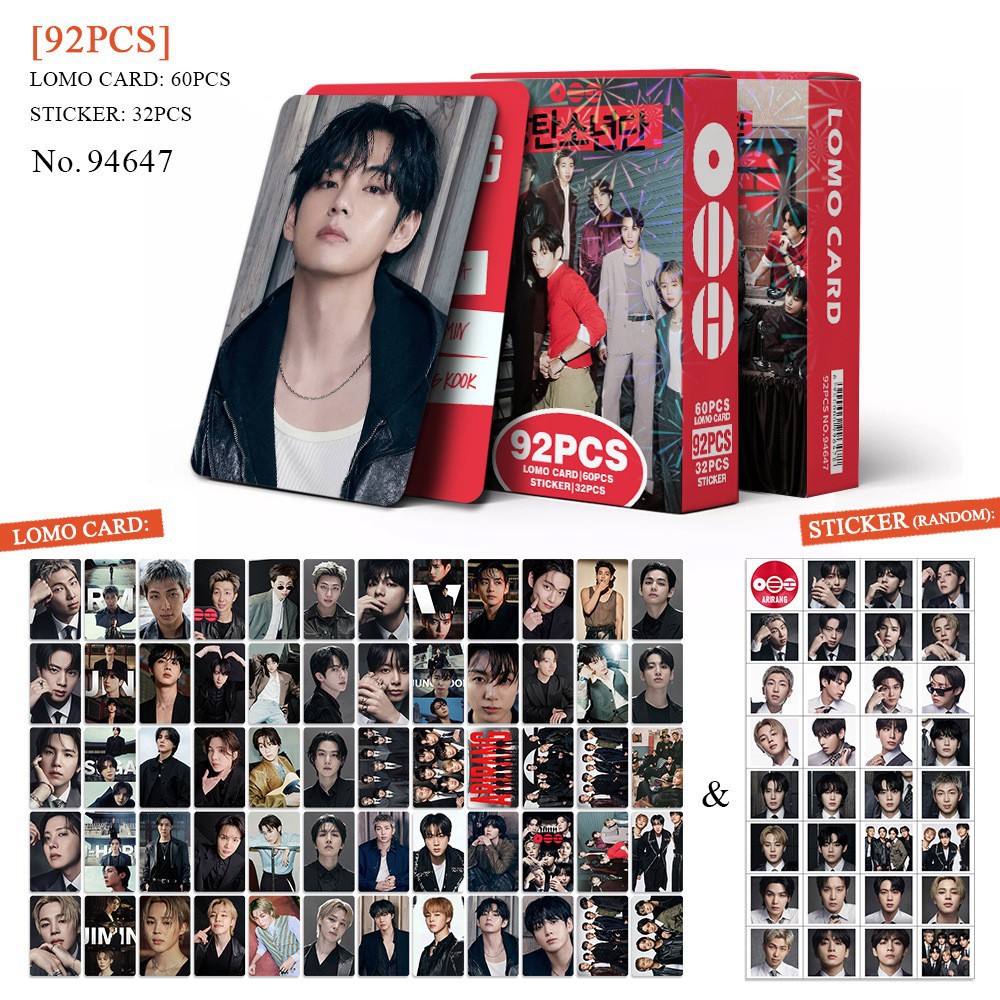 BTS anime lomo cards price for a set of 92 pcs