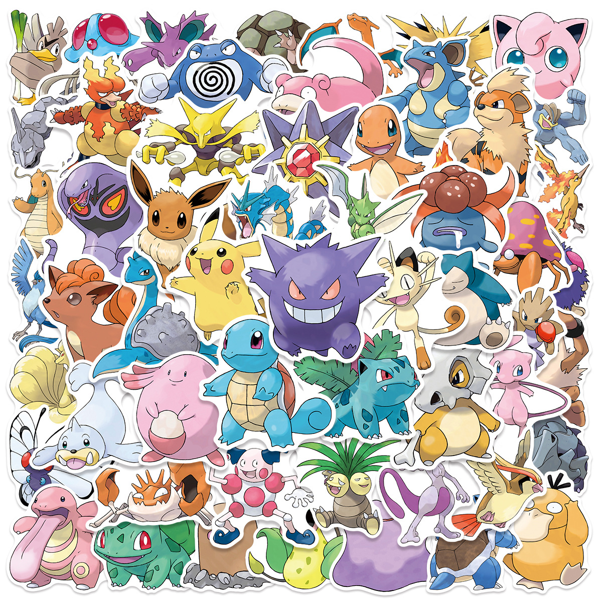 pokemon anime waterproof stickers 60pcs a set