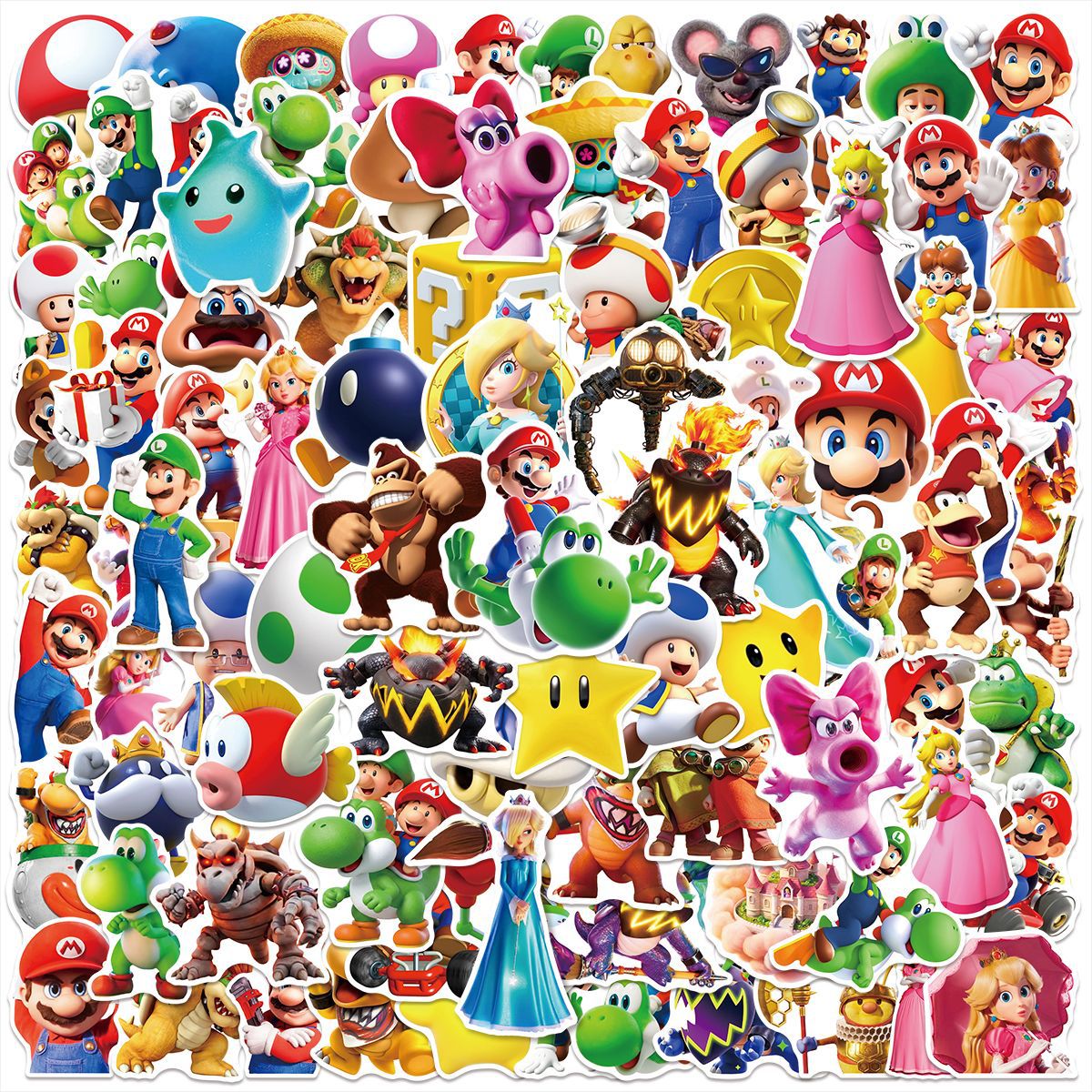 Super Mario anime waterproof stickers 100pcs a set