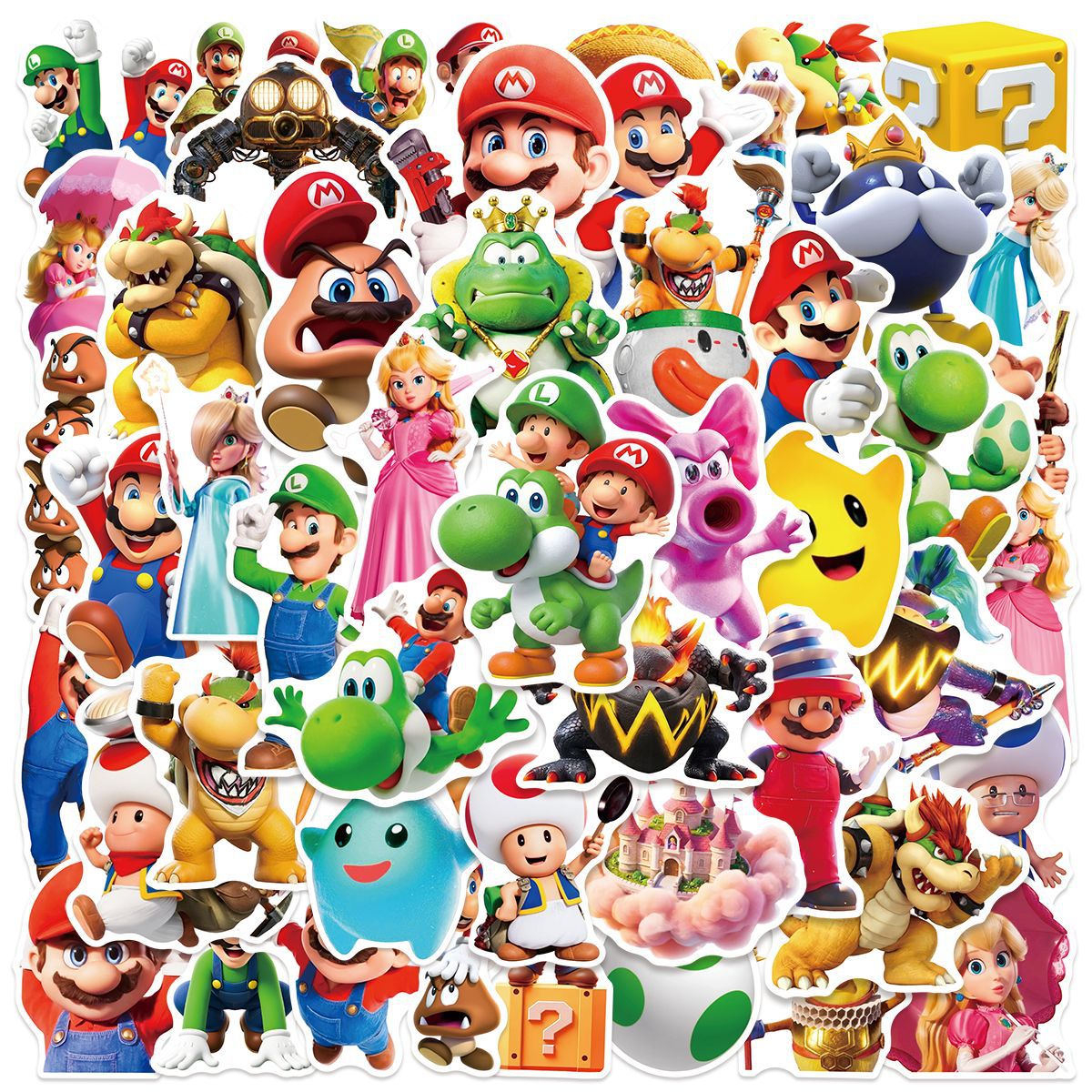 Super Mario anime waterproof stickers 50pcs a set