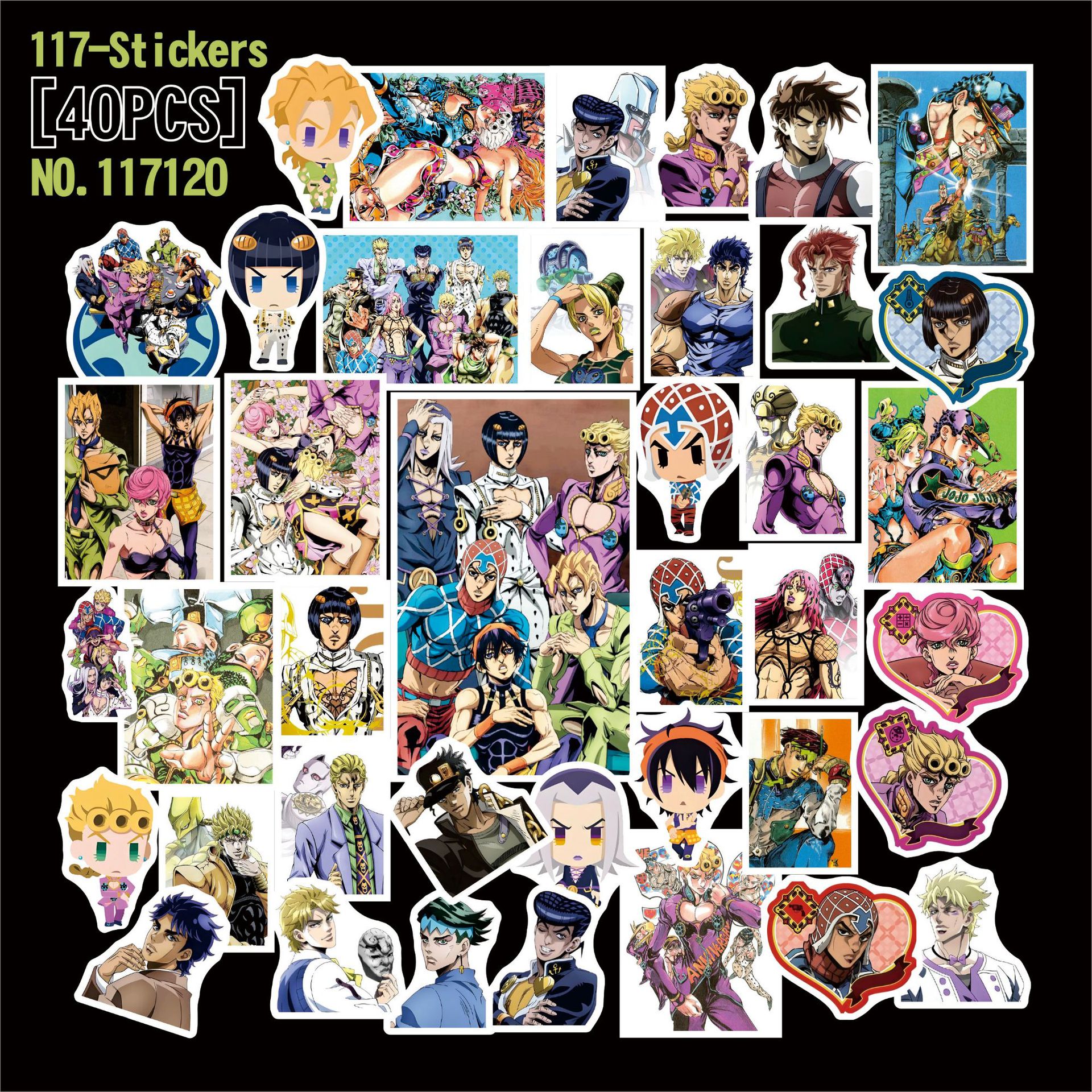 JoJos Bizarre Adventure anime stickers 40pcs a set 2 pcs
