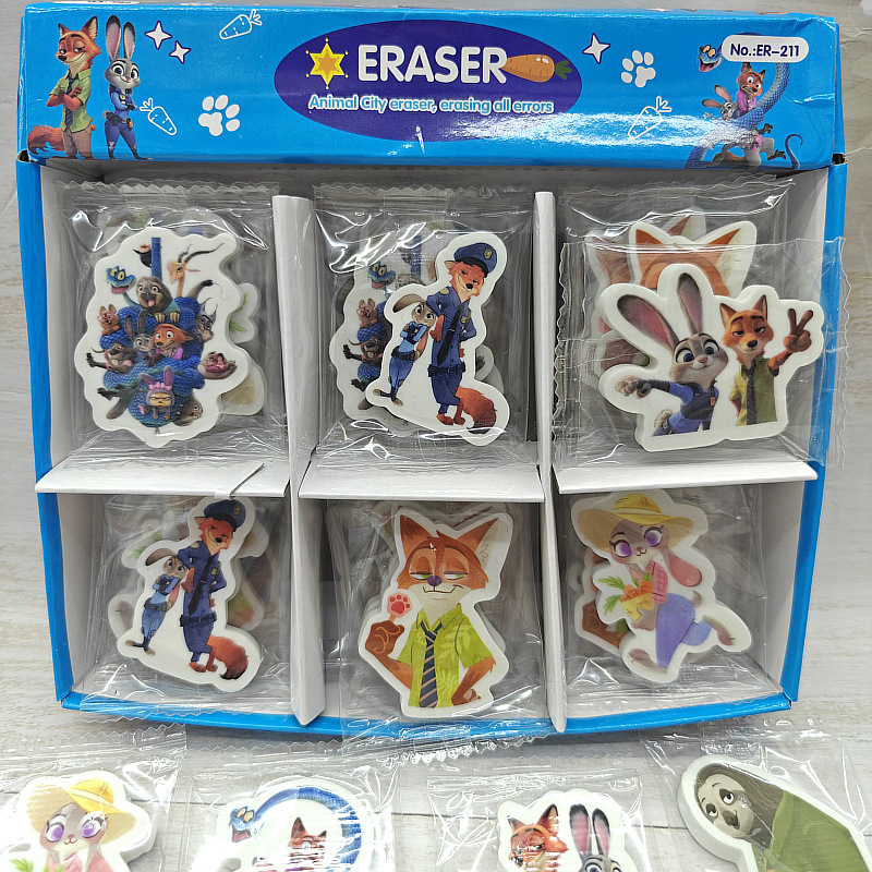 Zootopia anime eraser 36pcs a set